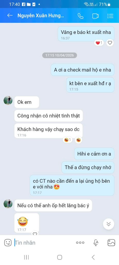 Phản hồi khách hàng 1