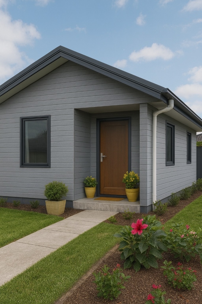 Nhà hoàn thiện Panel màu ghi xám